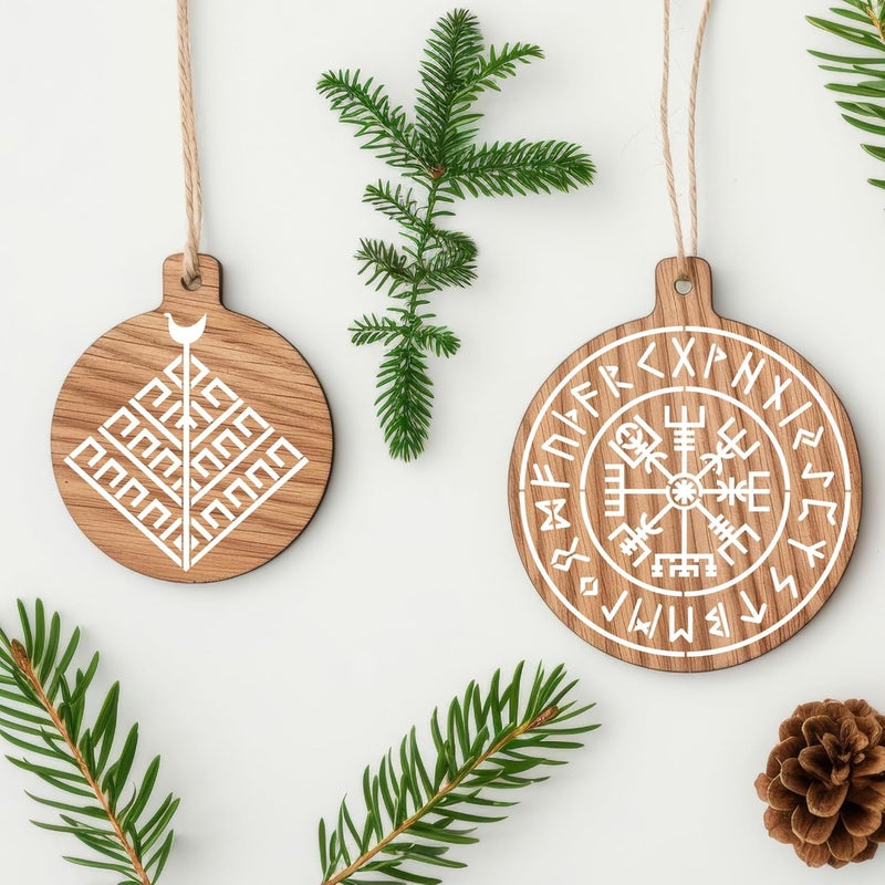 Keluna Viking Stencils for Painting - 8 Pcs Reusable Celtic Border Crafts Templates Tree of Life Stencils for Painting on Wood Wall Art Craft Canvas Fabric Rock - Image 2